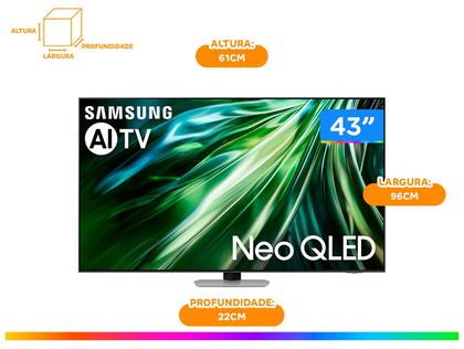 Imagem de Smart TV 43 Polegadas Samsung Neo Qled 4K Com Gaming Hub Alexa built in