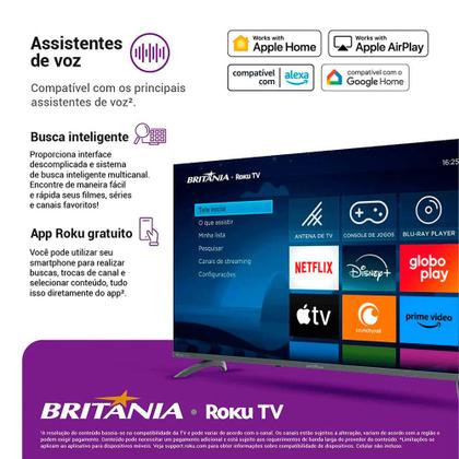 Imagem de Smart TV 43Pol BTV43VA4REGB Full HD LED Dolby Áudio Roku Britânia