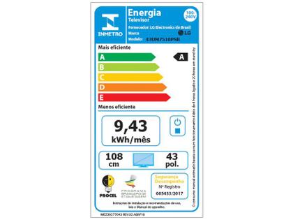 Imagem de Smart TV 4K LED 43” 43UM7510PSB Wi-Fi HDR
