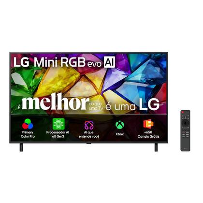 Imagem de Smart TV 4K LG Mini RGB EVO 55” Polegadas Processador A8 AI Gen 3, Super Upscaling, 120Hz Nativo, Dolby Vision e HDR10 - 55MRGB85BSC