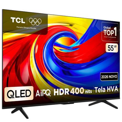 Imagem de Smart TV 4K TCL Advanced QLED 55” Polegadas com Processador AIPQ, Dolby Vision, HDR10+ e Wi-Fi - 55P7L