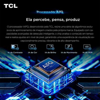 Imagem de Smart TV 4K TCL Advanced QLED 55” Polegadas com Processador AIPQ, Dolby Vision, HDR10+ e Wi-Fi - 55P7L