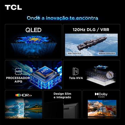 Imagem de Smart TV 4K TCL Advanced QLED 75” Polegadas com Processador AIPQ, Dolby Vision, HDR10+ e Wi-Fi - 75P7L