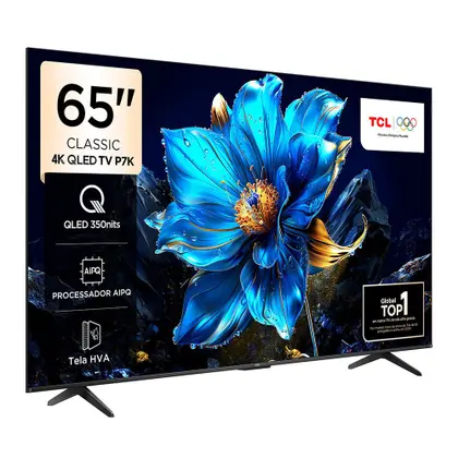 Imagem de Smart TV 4K TCL Classic QLED 65” Polegadas com HDMI 2.1, Dolby Vision, Dolby Atmos e Wi-Fi Dual Band - 65P7K