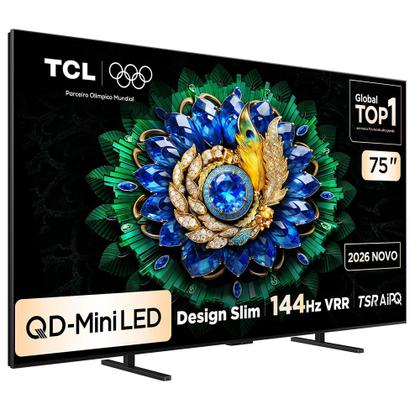 Imagem de Smart TV 4K TCL Premium QD-Mini LED 75” Polegadas com Google TV, 144Hz, Dolby Vision, Dolby Atmos, HDR10+ - A400M