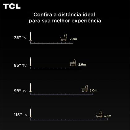 Imagem de Smart TV 4K TCL QD-Mini LED 55” Polegadas com HDMI 2.1, Dolby Vision IQ, Subwoofer, 144Hz VRR e Wi-Fi - 55C6K