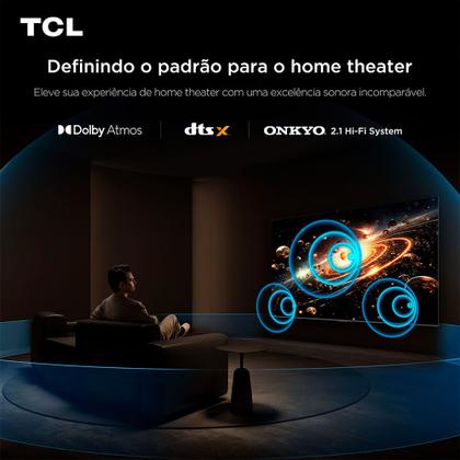 Imagem de Smart TV 4K TCL QD-Mini LED 75” Polegadas com HDMI 2.1, Dolby Vision IQ, Subwoofer, 144Hz VRR e Wi-Fi - 75C6K