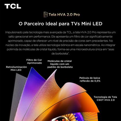 Imagem de Smart TV 4K TCL TOP Premium SQD-Mini LED 65” Polegadas Processador AiPQ Pro, Dolby Vision, 144Hz, Google TV - 65C7L