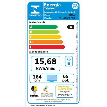 Imagem de Smart TV 4K UHD 65" 65UA8550PSA LG Wi-Fi Inteligência Artificial 3 HDMI 1 USB