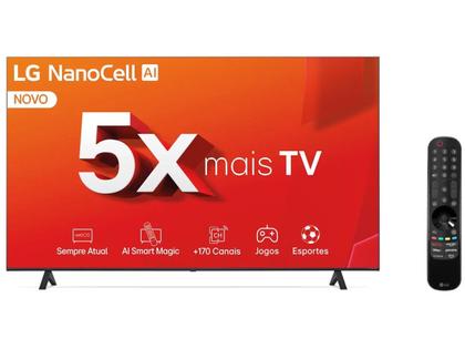 Imagem de Smart TV 50 4K LCD LED NanoCell LG 50NANO80TSA WebOS 24 Processador a5 Ger7 WiFi e Bluetooth com Alexa 3 HDMI 2 USB