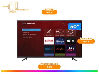 Imagem de Smart TV 50” 4K LED TCL 50RP620 VA 60Hz - Wi-Fi HDR 4 HDMI 1 USB 1 Porta LAN