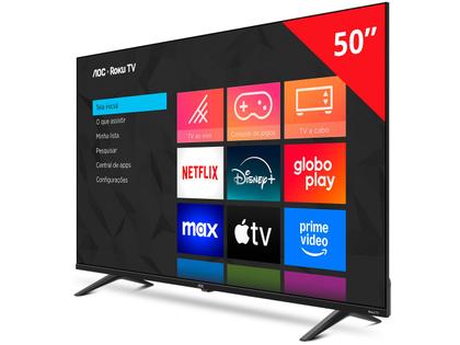 Smart TV 50" AOC 4K DLED 50U7045/78G Roku TV Quad Core 3 HDMI Imagem de Smart TV 50" AOC 4K DLED 50U7045/78G Roku TV Quad Core 3 HDMI