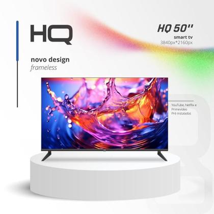Smart TV 50" HQ 4K 3 HDMI 2 USB WI-FI Android 11 Design Slim e Tela Frameless UDE50HR315LN Imagem de Smart TV 50" HQ 4K 3 HDMI 2 USB WI-FI Android 11 Design Slim e Tela Frameless UDE50HR315LN