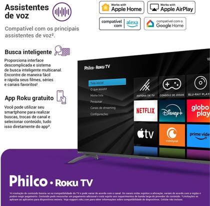 Imagem de Smart Tv 50 Philco Ptv50va4regb Roku Tv Led Dolby Audio