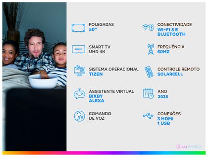 Imagem de Smart TV 50" Samsung UHD 4K Crystal UHD U8600F UN50U8600FGXZD Tizen Crystal 4K Bixby e Alexa 3 HDMI