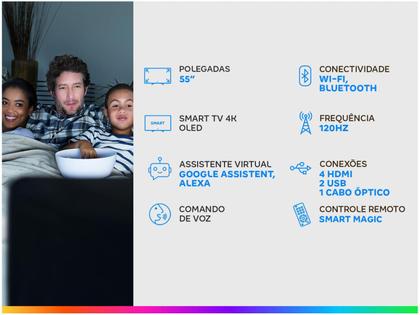 Imagem de Smart TV 55” 4K OLED LG 120Hz OLED55C2 AI