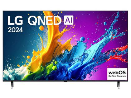 Imagem de Smart TV 55" 4K QNED LG 55QNED80TSA WebOS 24 Processador α5 Ger7 Wi-Fi Bluetooth com Alexa e Chromecast 3 HDMI 2 USB