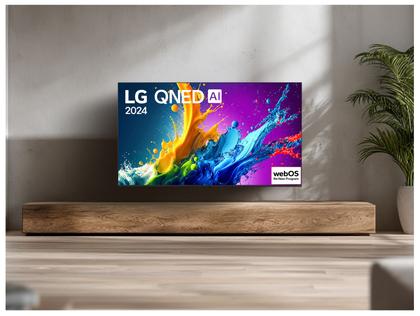 Imagem de Smart TV 55" 4K QNED LG 55QNED80TSA WebOS 24 Processador α5 Ger7 Wi-Fi Bluetooth com Alexa e Chromecast 3 HDMI 2 USB