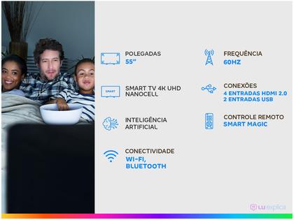 Imagem de Smart TV 55” 4K UHD Nanocell LG 55NANO80