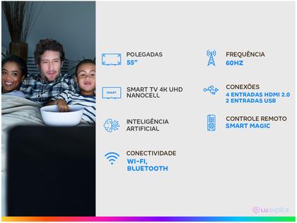 Imagem de Smart TV 55” 4K UHD Nanocell LG 55NANO80