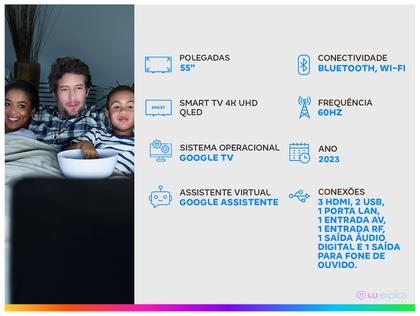 Imagem de Smart TV 55” 4K UHD QLED TCL 55C635 60Hz Wi-Fi