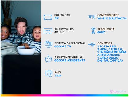 Imagem de Smart TV 55” LED TCL 55P755 Wi-Fi Bluetooth