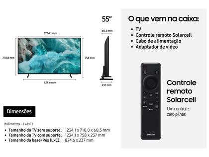 Imagem de Smart TV 55" Samsung Ultra 4K QLED QN55Q7FAAGXZD Tizen Q4 AI 3 HDMI