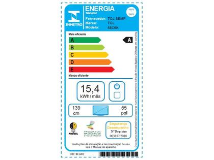 Imagem de Smart TV 55" TCL 4K UHD MiniLED 55C6K 120Hz Google TV AiPQ Google Assistente 4 HDMI 2 USB