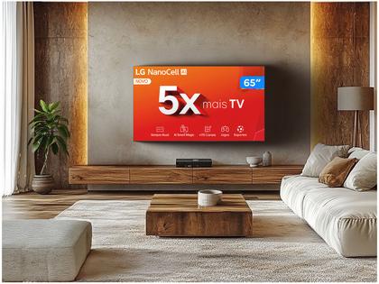 Imagem de Smart TV 65" 4K NanoCell LG 65NANO80TSA WebOS 24 Processador α5 Ger7  Wi-Fi Bluetooth com Alexa 3 HDMI 2 USB