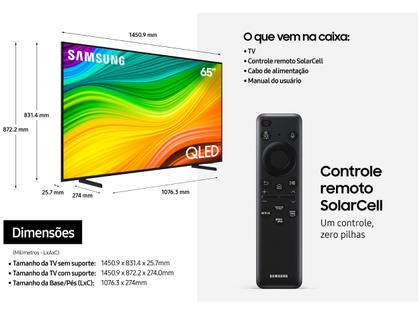 Imagem de Smart TV 65" 4K QLED Samsung 65Q60DA Wi-Fi Bluetooth Alexa 3 HDMI 2 USB