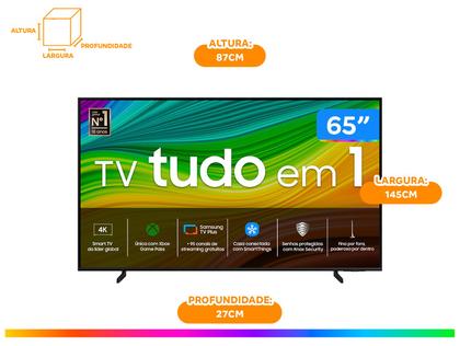 Imagem de Smart TV 65" 4K QLED Samsung 65Q60DA Wi-Fi Bluetooth Alexa 3 HDMI 2 USB
