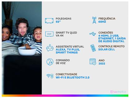 Imagem de Smart TV 65” 4K QLED Samsung QN65Q80BA