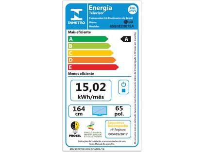 Imagem de Smart TV 65" 4K QNED LG 65QNED80TSA WebOS 24 Processador α5 Ger7 Wi-Fi Bluetooth com Alexa e Chromecast 3 HDMI 2 USB