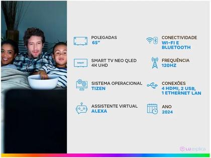 Imagem de Smart TV 65 4K UHD Neo QLED Samsung AI TV 65QN85D - 120Hz Wi-Fi Bluetooth