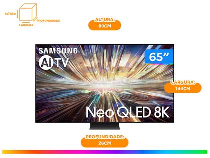 Imagem de Smart TV 65" 8K MINI LED Neo QLED Samsung AI TV QN65QN800 VA 120Hz Wi-Fi Alexa 4 HDMI 3USB