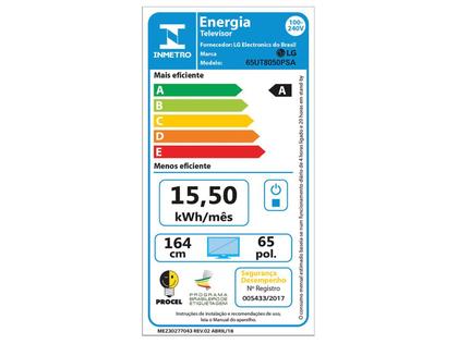 Imagem de Smart TV 65" LCD LED LG 65UT8050PSA - 4K UHD, ThinQ AI, Bluetooth, 3 HDMI, 2 USB, 60Hz