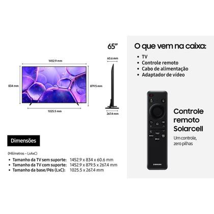 Imagem de Smart TV 65 Polegadas U8600F 2025 Crystal UHD 4K Samsung UN65U8600FGXZD