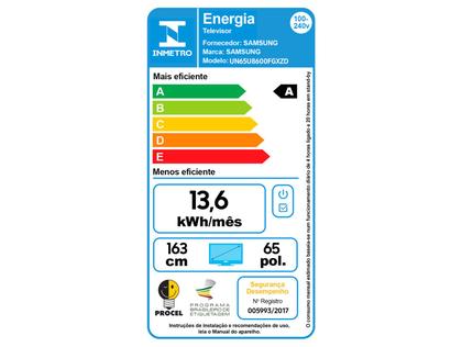 Imagem de Smart TV 65" Samsung 4K UHD Crystal UHD UN65U8600FGXZD Tizen Bixby 3 HDMI