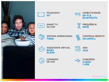 Imagem de Smart TV 65" Samsung 4K UHD Crystal UHD UN65U8600FGXZD Tizen Bixby 3 HDMI