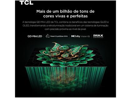 Imagem de Smart TV 65" TCL 4K UHD MiniLED 65C7K 144Hz Google TV AiPQ Pro Google Assistente 4 HDMI