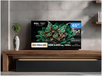 Imagem de Smart TV 65" TCL 4K UHD MiniLED 65C7K 144Hz Google TV AiPQ Pro Google Assistente 4 HDMI