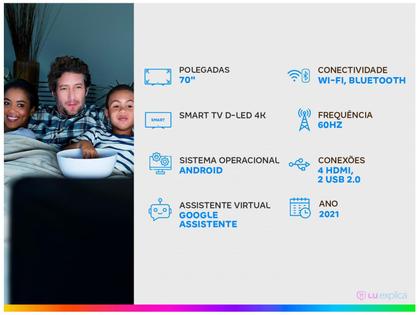 Imagem de Smart TV 70” 4K UHD D-LED Philips 7406