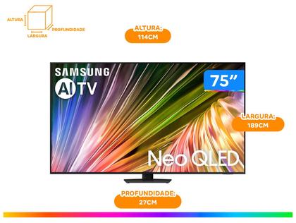 Imagem de Smart TV 75” 4K UHD Neo QLED Samsung AI Big TV 75QN85D