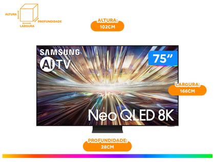 Imagem de Smart TV 75” 8K MINI LED Neo QLED Samsung AI Big TV QN75QN800
