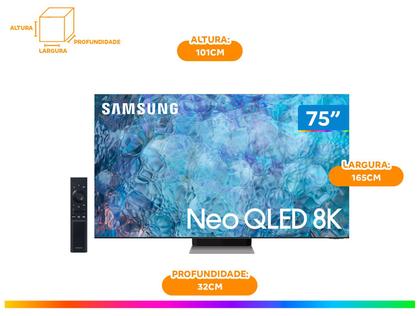 Imagem de Smart TV 75” 8K NEO QLED Mini Led Samsung 75QN900A