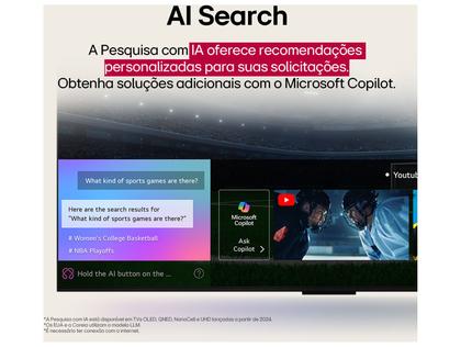 Imagem de Smart TV 75" LG 4K QNED 75QNED82ASG webOS 25 α7 AI Processor 4K Gen8 Alexa 3 HDMI 2.0 2 USB