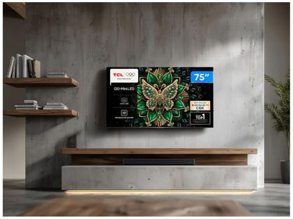 Imagem de Smart TV 75" TCL 4K UHD MiniLED 75C6K 120Hz Google TV AiPQ Google Assistente 4 HDMI 2 USB