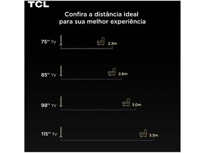 Imagem de Smart TV 75" TCL 4K UHD MiniLED 75C6K 120Hz Google TV AiPQ Google Assistente 4 HDMI 2 USB