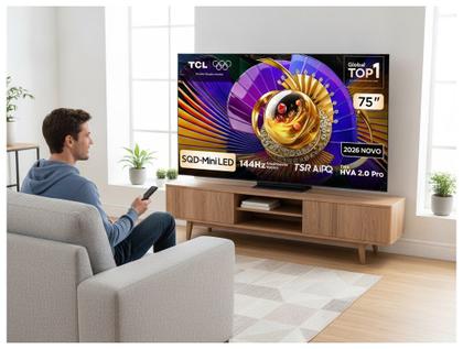 Imagem de Smart TV 75" TCL 4K UHD SQD-Mini LED 75C7L Google TV 2026