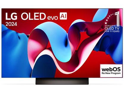 Smart TV 77" 4K LG OLED evo OLED77C4 120Hz Nativo Processador α9 Ger7 AI Wi-Fi e Bluetooth 4 HDMI 3 USB Imagem de Smart TV 77" 4K LG OLED evo OLED77C4 120Hz Nativo Processador α9 Ger7 AI Wi-Fi e Bluetooth 4 HDMI 3 USB
